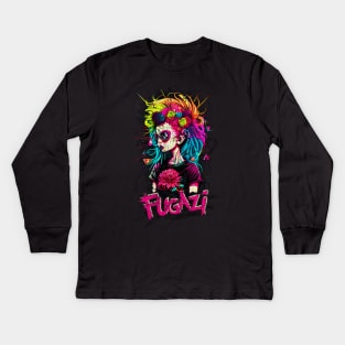 Punk Rock Ladies - Fugazi Vintage Kids Long Sleeve T-Shirt